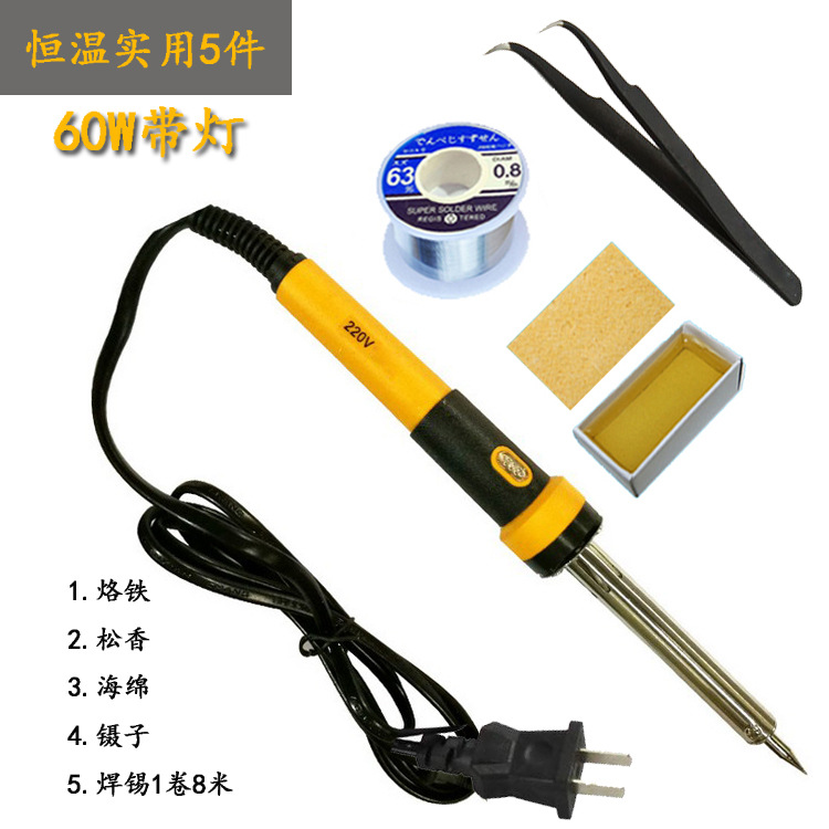 Electric Soldering Iron Set Household Student Soldering Gun Repair Electric Soldering Iron Tin Welding Constant Temperature Welding Tool Electric Welding Pen