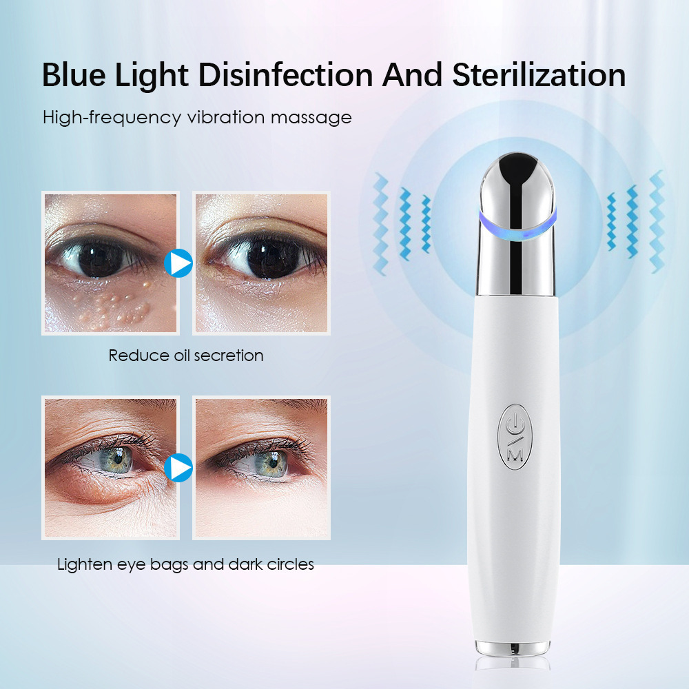 New cross-border vibration massage instrument color light ion eye cream introduction instrument electric heating eye pen warm eye instrument