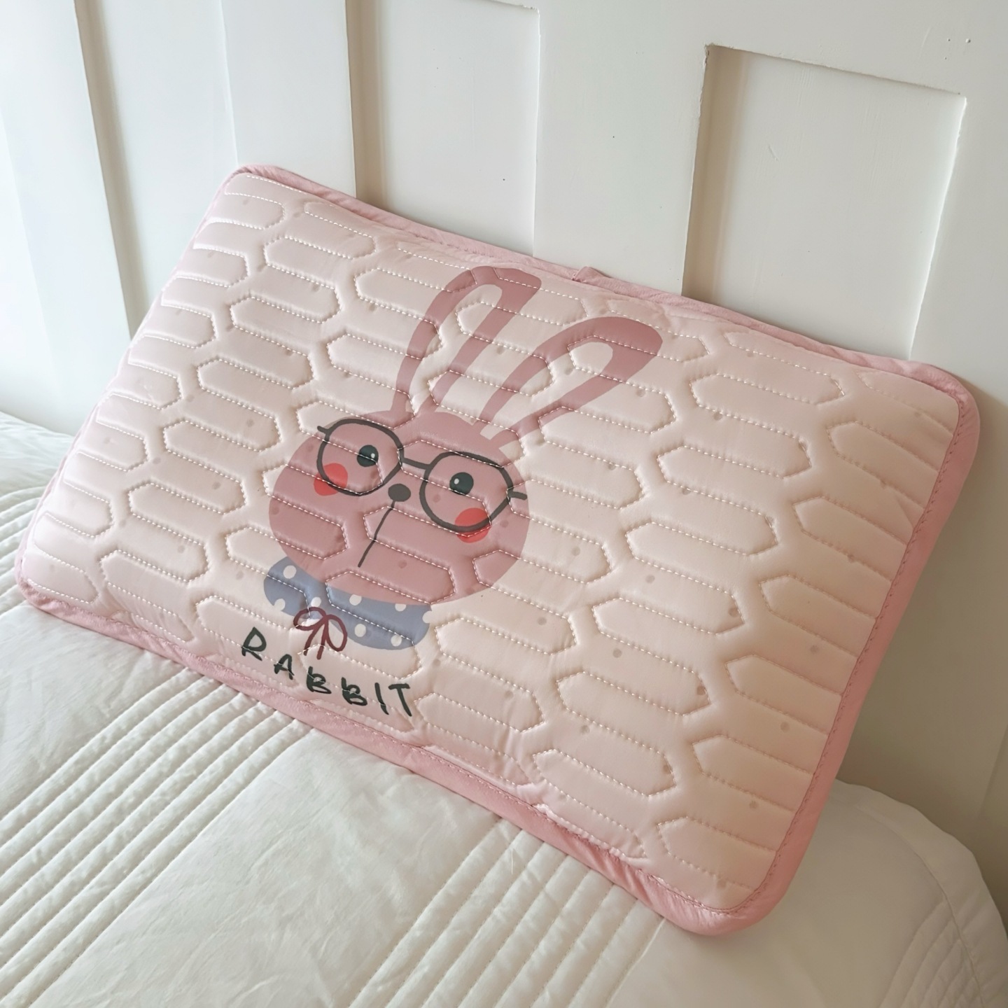 Children's Cartoon Cool Ice Silk Latex Pillowcase Cooling Mat Toddler Baby Bed Sheetss Game Blanket Latex Mat Set