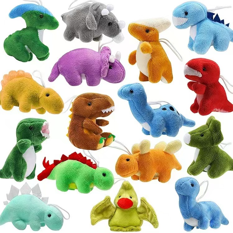 Cross-Border Amazon Xiaohongshu Dinosaur 16 Keychain Plush Toy Doll Series Children's Toys Wholesale