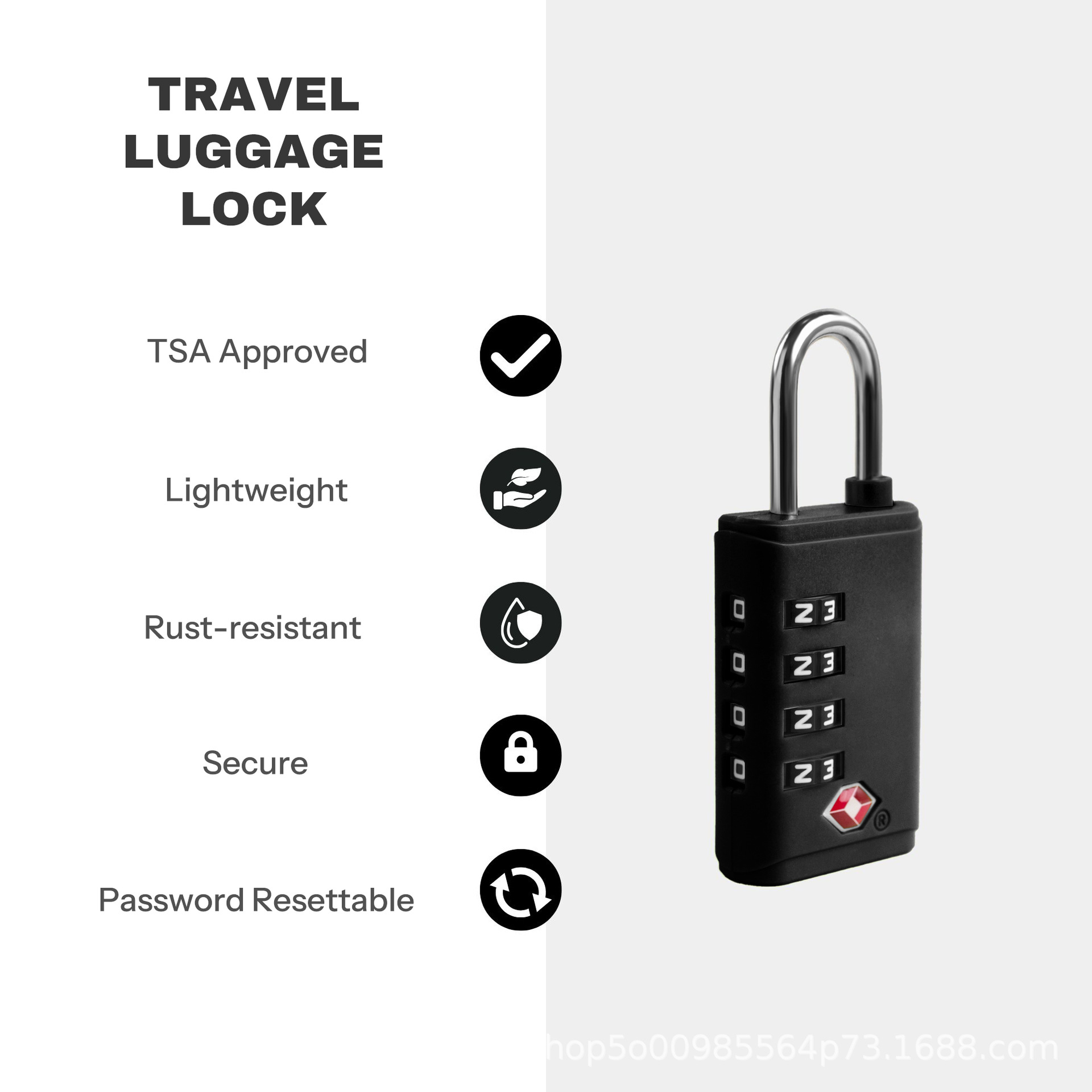 Multi-Color Spot Tsa Customs Lock Combination Lock 4-Digit Security Luggage Lock Combination Padlock Suitcase 07St