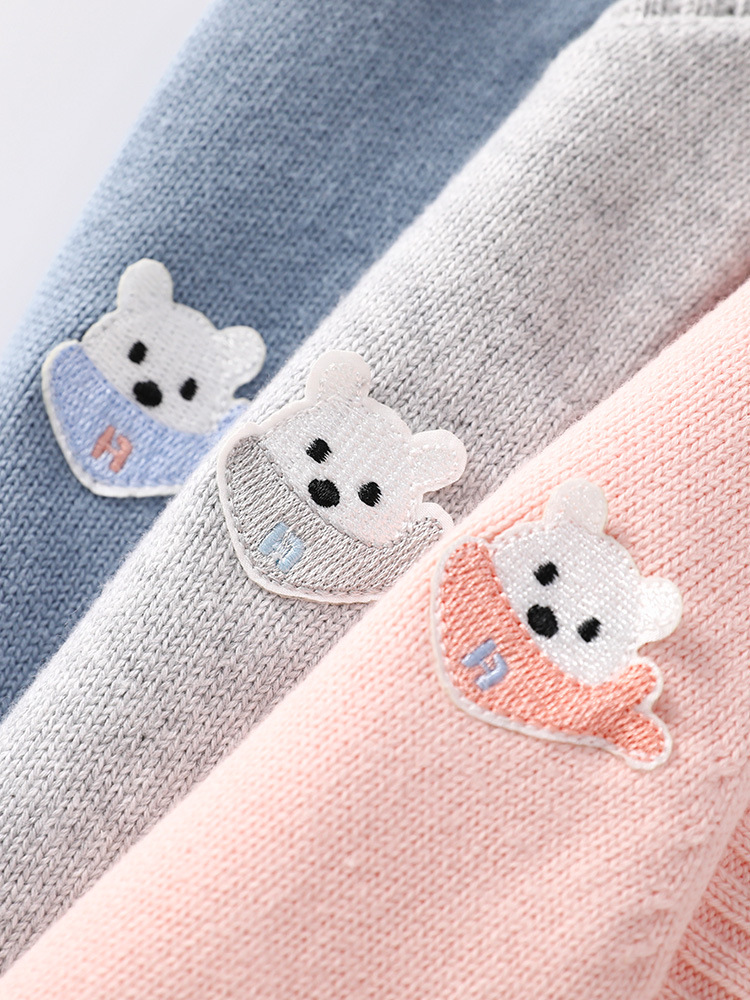 Baby spring and autumn sleeveless top baby small bow tie knitted vest wholesale boys and girls solid color cotton vest