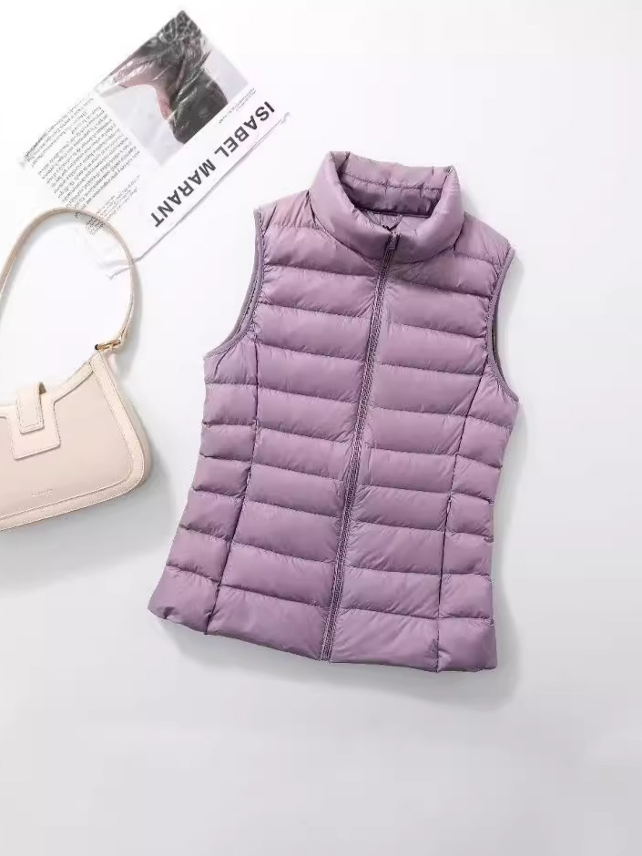 Down Vest Women's Short Down Vest Women's Light Down Vest Women's Winter Down Waistcoat Women's Outer Wear Coat
