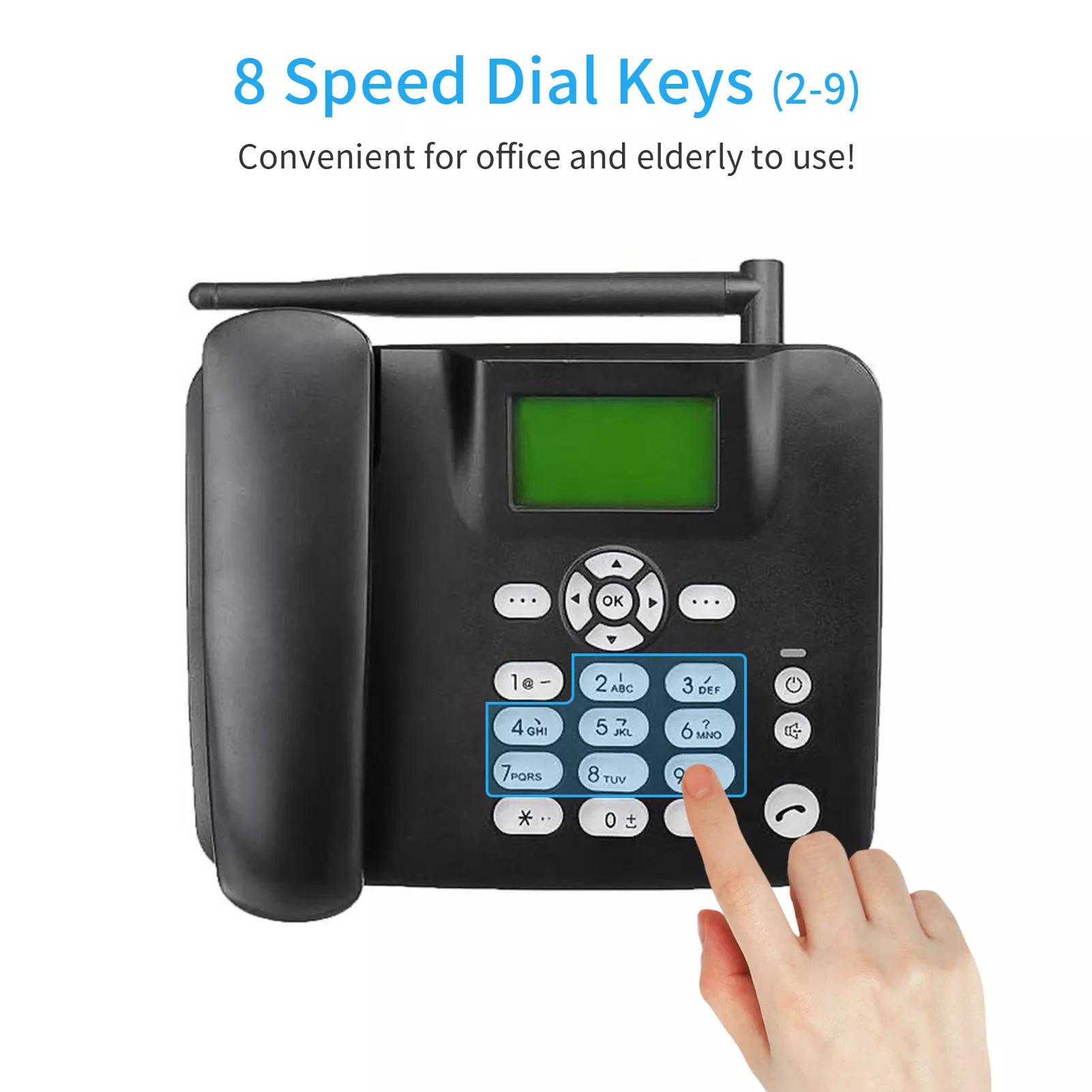 F317 Export 2g Wireless Fixed Line Gsm Card Landline Telephone Dual Card Recording Fm Radio Elderly Phone