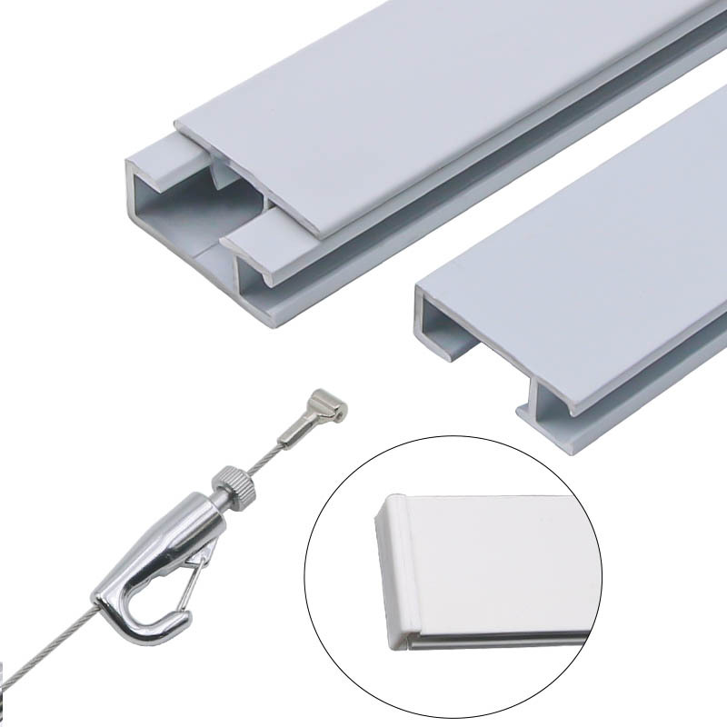 Invisible track hanging painting device adjustable hanging painting track hidden rail painting exhibition gallery hanging hook hanging mirror line