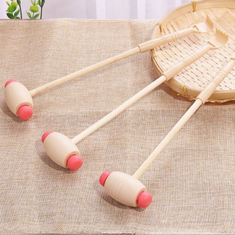 Scratching and knocking back massage hammer wooden handle don't ask people to scratch back hand scratching device beating cervical spine waist massager itching and scratching