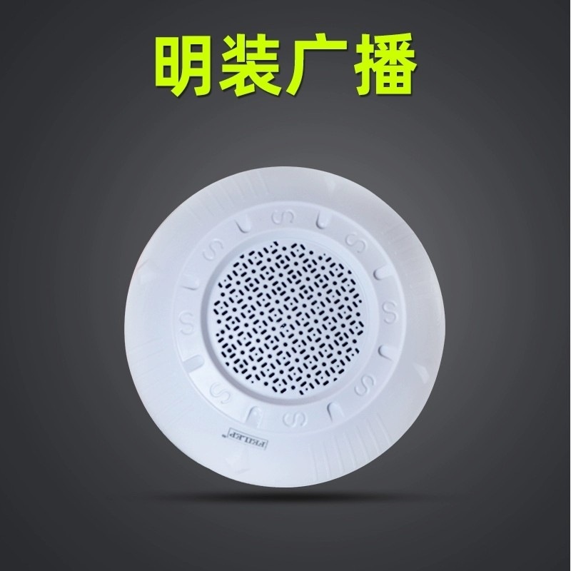 3W Fire Broadcast Speaker Ceiling-Mounted Hole-Free Audio Hidden Rotating Embedded 5W Wall-Mounted with Capacitor
