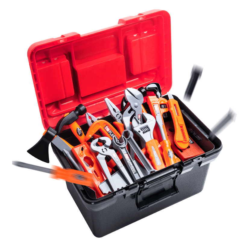 Cross-Border Children's Screw Toy Tool Box Detachable Simulation Repair Tools Electric Drill Screw Wrench Complete Set
