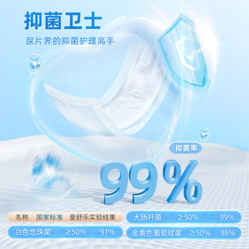 Aishule deodorant antibacterial basic adult diapers No. XL elderly diapers maternal diapers 16 tablets