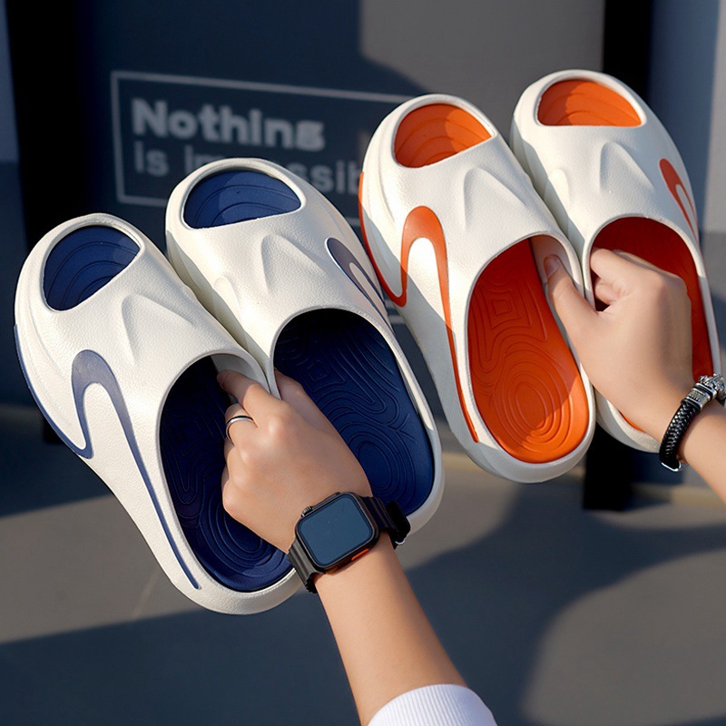 Coconut Slippers Men's Summer 2025 New Style Outer Wear Thick Bottom Non-Slip Beach Slippers Sports Shit-Treading Slides