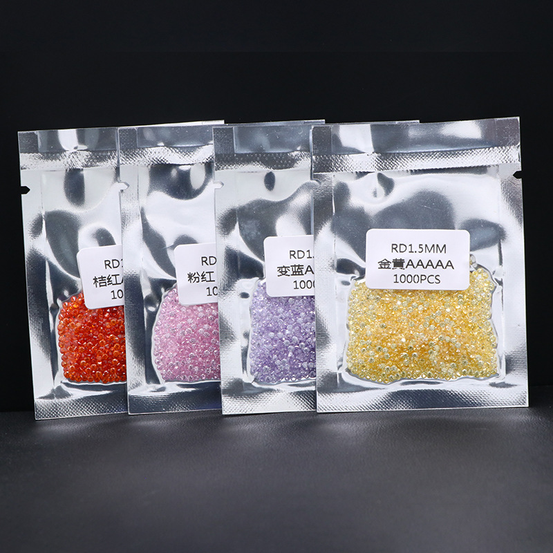 Wuzhou 5A grade color round 0.9mm-3mm zircon synthetic gem cubic zirconia bare stone CZ wholesale