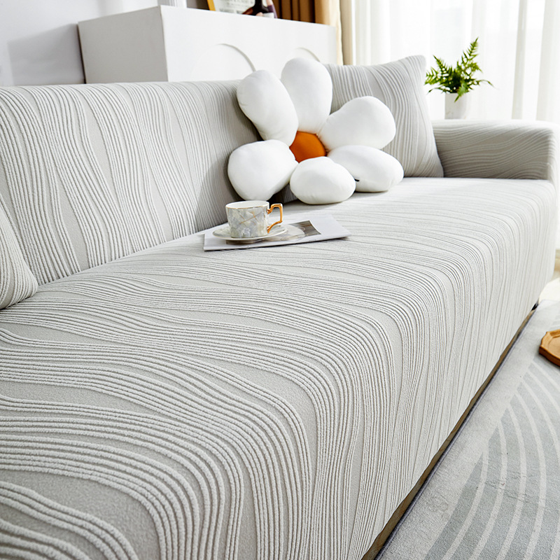 Чехол для дивана с эластичной тканью, универсальный, защищающий от царапин, для четырех сезонов, цельный жаккардовый флисовый чехол