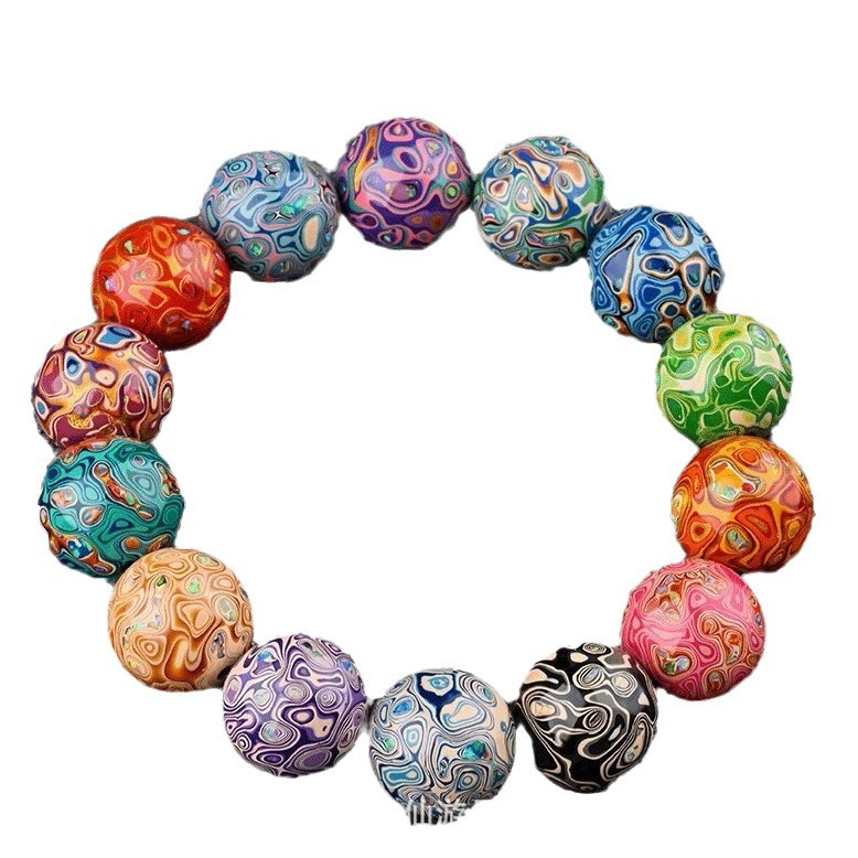 Large Lacquer Beads Manufacturer Wholesale 12mm Single Loose Bead Bracelet with Opal Lacquerware Accessories DIY Natural Lacquer