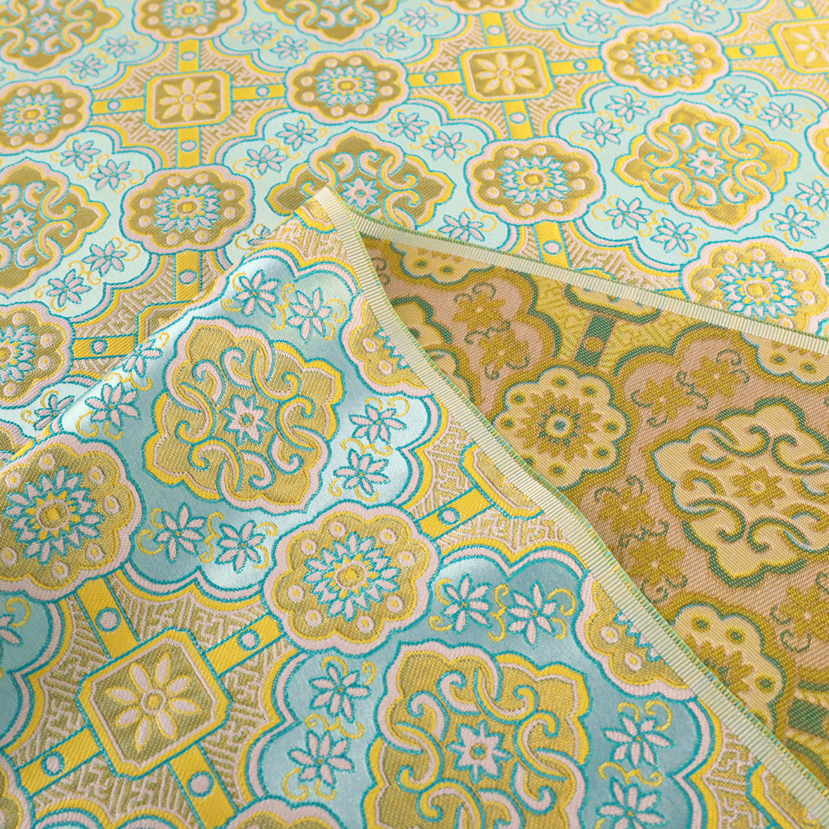 "FS143 Four-in-one Ruyi Pattern" Jacquard Imitation Song Brocade Vest Hanfu Fabric Brocade New Chinese Clothing Fabric