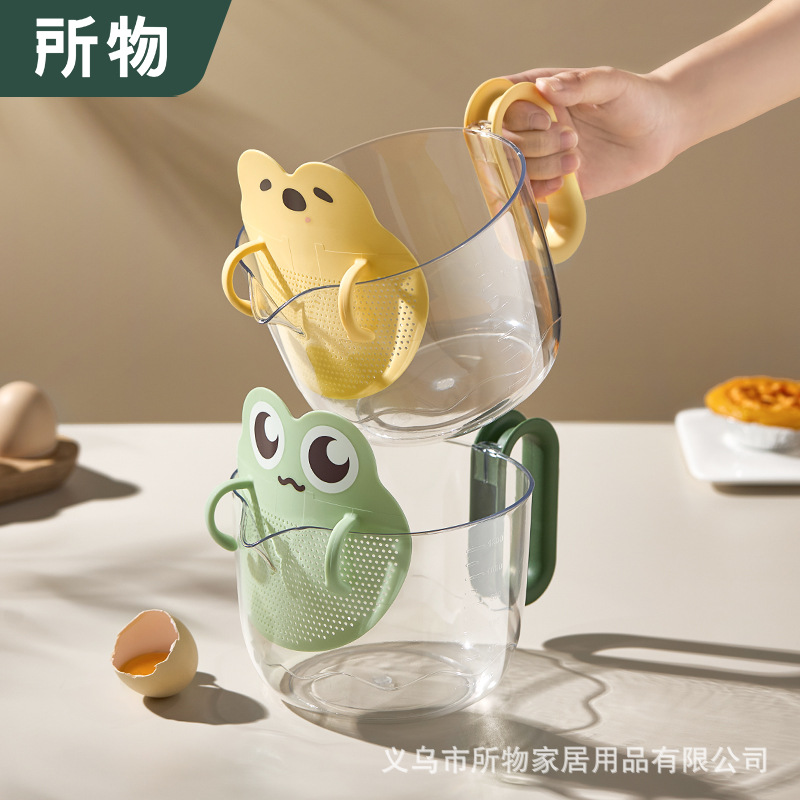 Фильтр мерный стакан с масштабом многофункциональный кухонный инструмент для выпечки пластиковая чаша для яиц