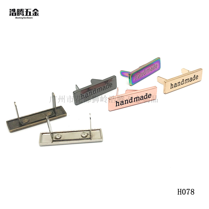 Cross-border handmade standard metal bag mark DIY hand-made bag trademark decorative alloy sign spot