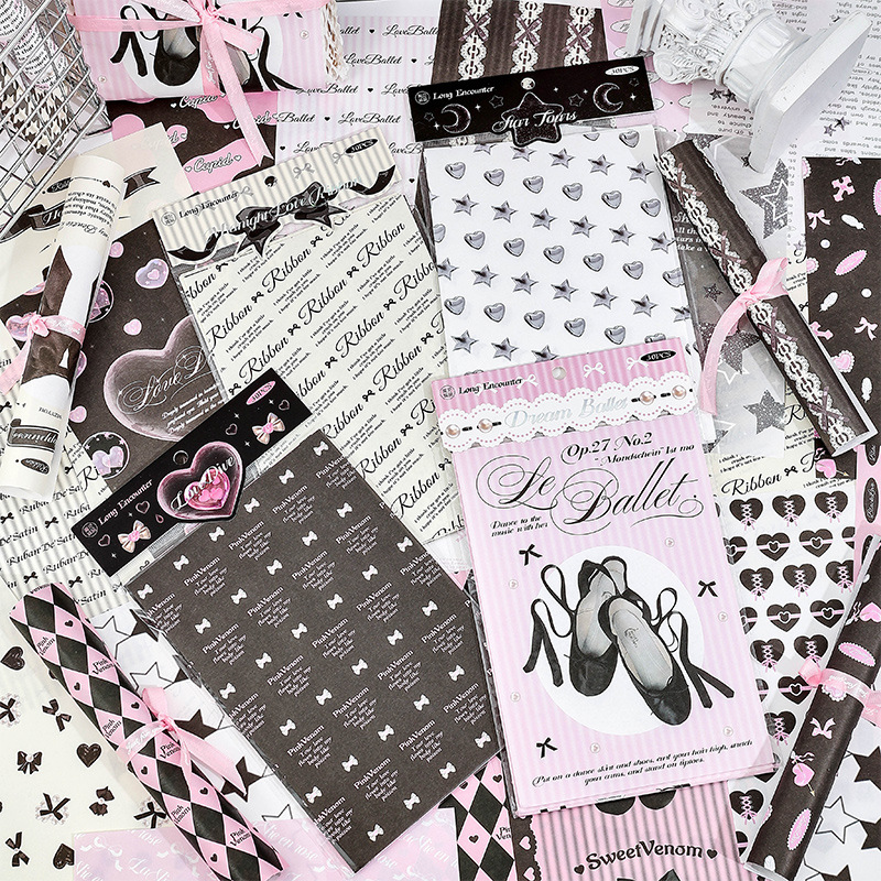 Серия Long Encounter от Jilu Yu Jian Chengpin - креативная бумага для дневника, корейский стиль, фон для декора DIY