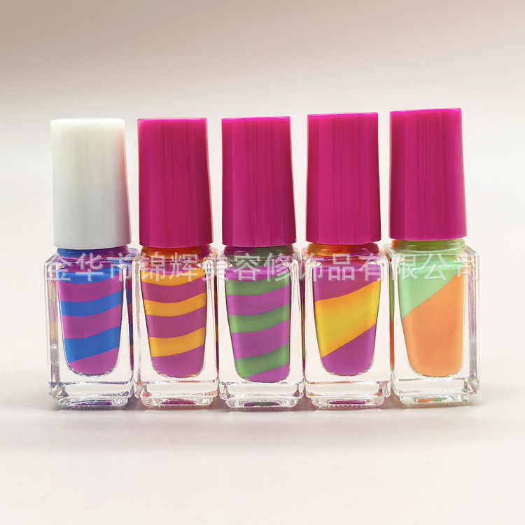 Эксклюзивно для Экспорта Индивидуальный Спиральный Лак для Ногтей для Детей Водорастворимый Лак для Ногтей