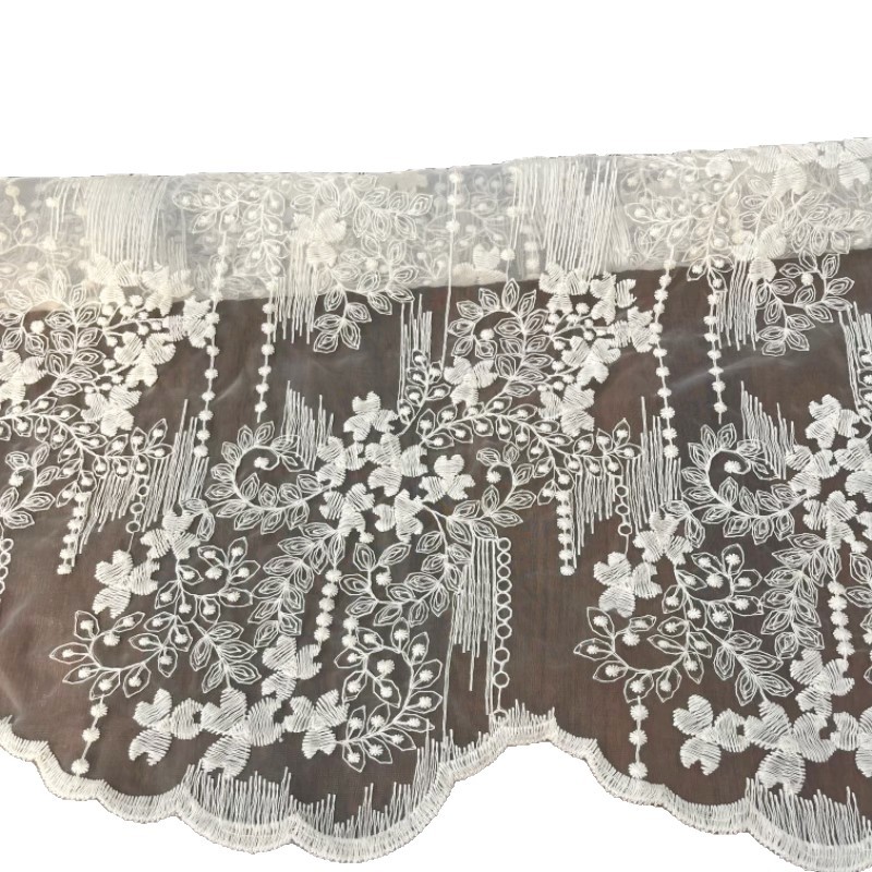 Autumn and winter new white water soluble cotton mesh embroidery fabric wholesale children's clothing dress cotton lace embroidery fabric