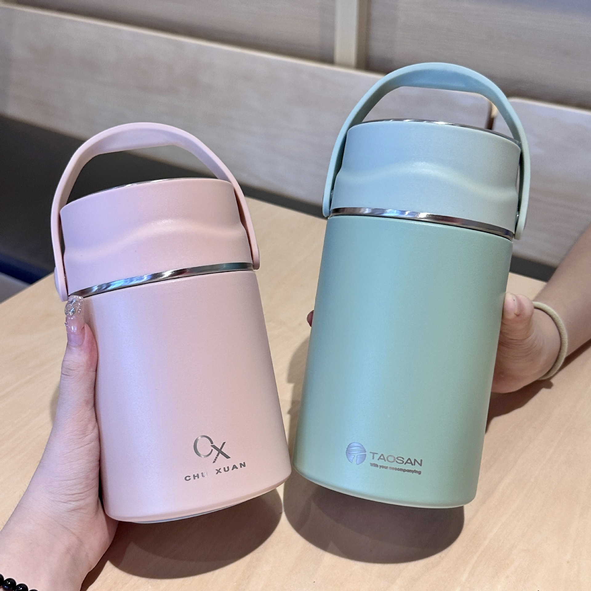 Новая термос кружка из нержавеющей стали 316, кремового цвета, большая емкость, для офисных работников