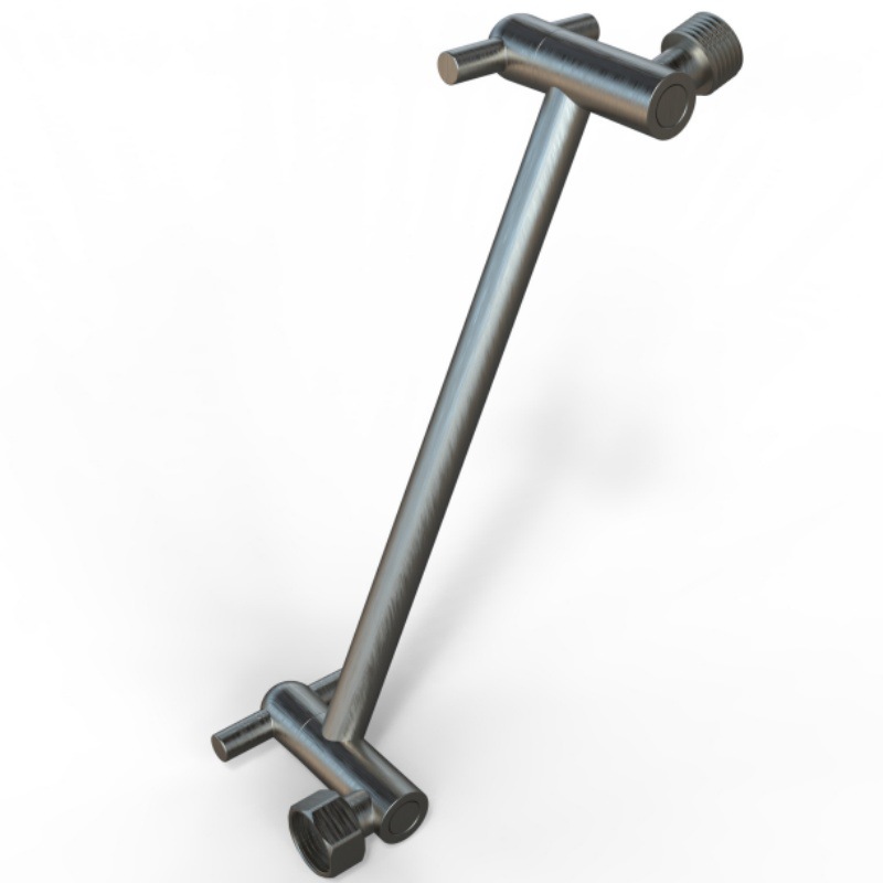Stainless Steel Pipe for Foreign Trade, Electroplated, Extendable Shower Arm with Adjustable Spray Head Bracket