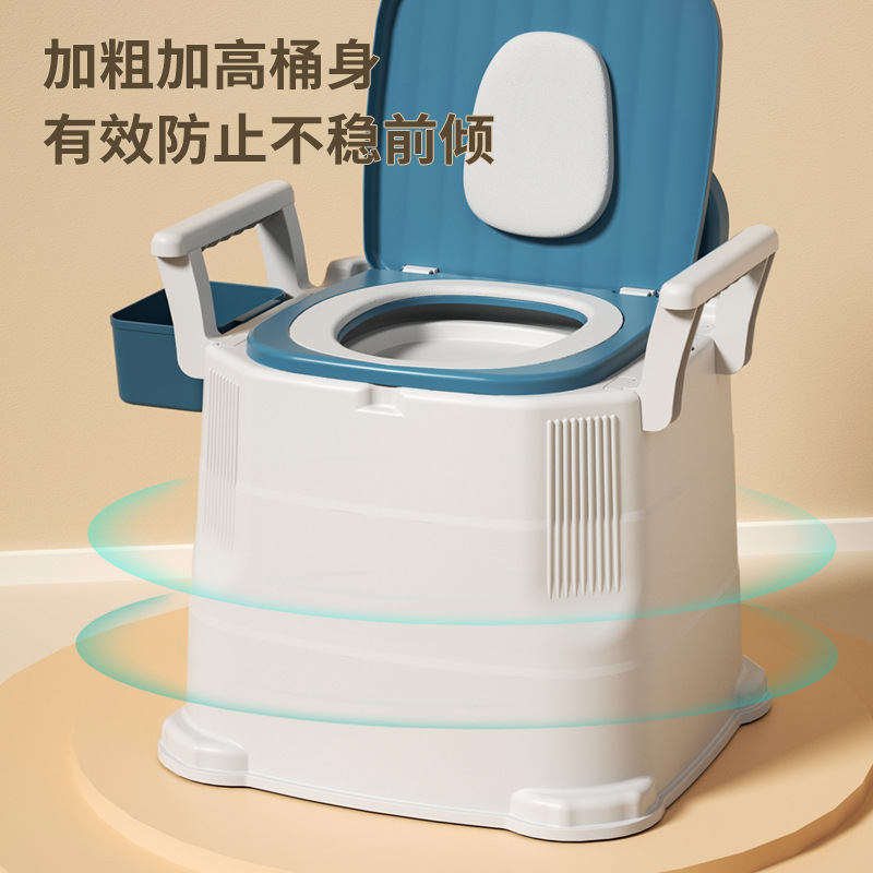 Indoor Portable Toilet for Pregnant Women and the Elderly, Bedroom Commode, Household Elderly Toilet Chair, Movable Toilet