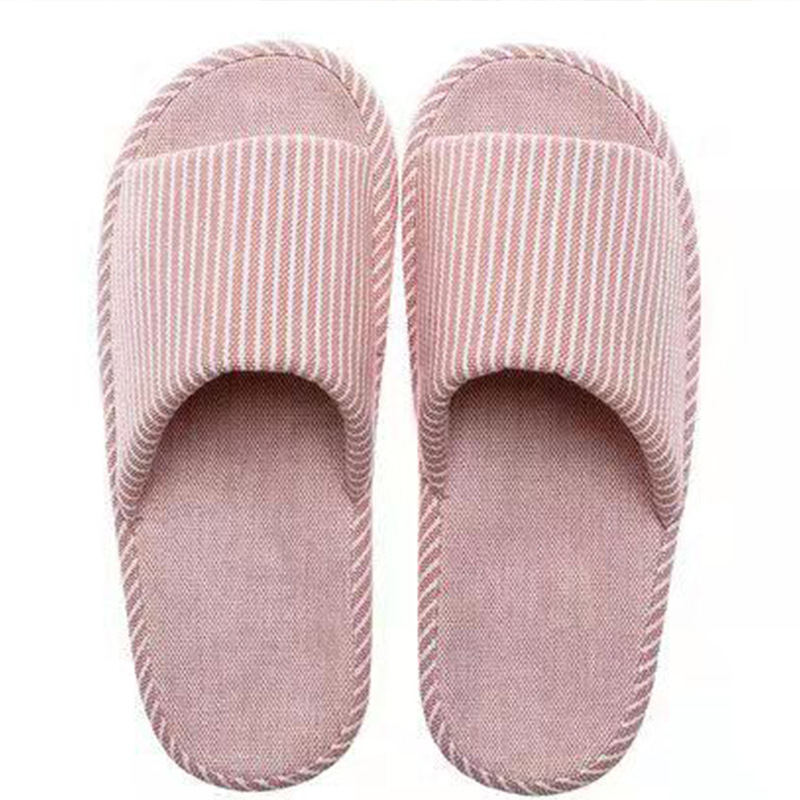 Strictly Selected Japanese-style Silent Linen Slippers Women's Home Indoor Wood Floor Non-slip Thick Bottom Couple's Cotton Slippers for All Seasons