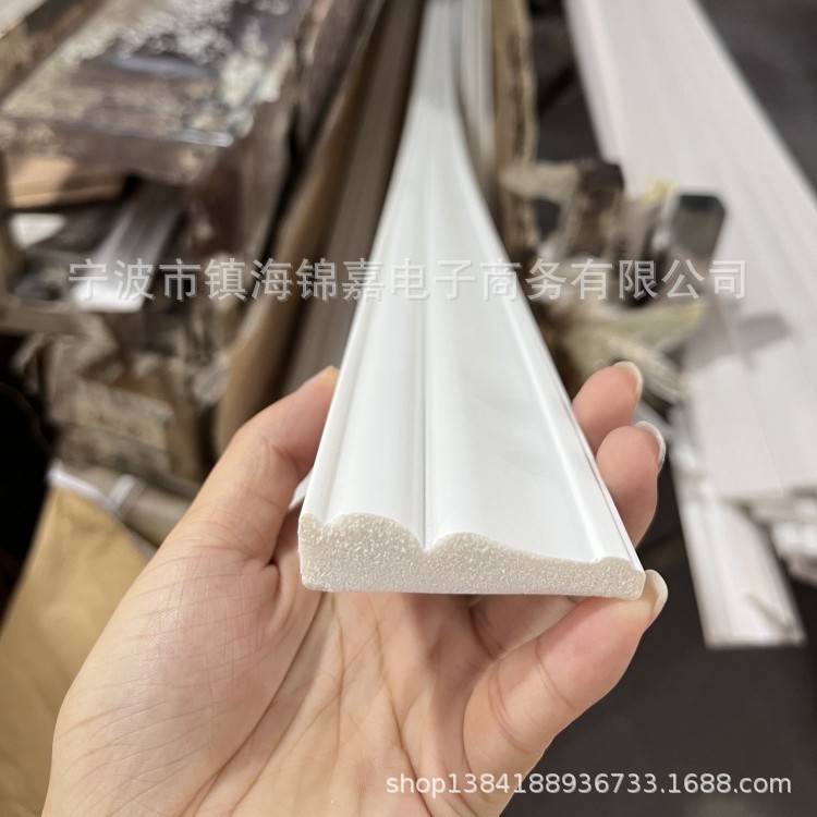 Pure White PS Foam Decorative Line New Material Wall Cornice Decoration Building Material Waist Line Dado Skirting Board Export