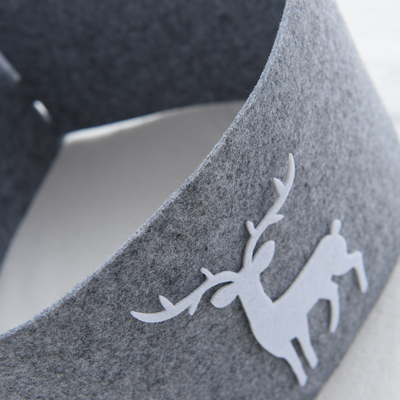 Christmas Tree Foot-Covering Skirt Christmas Tree Decoration Felt Christmas Tree Mat Christmas Scene Decoration Stereo Decoration