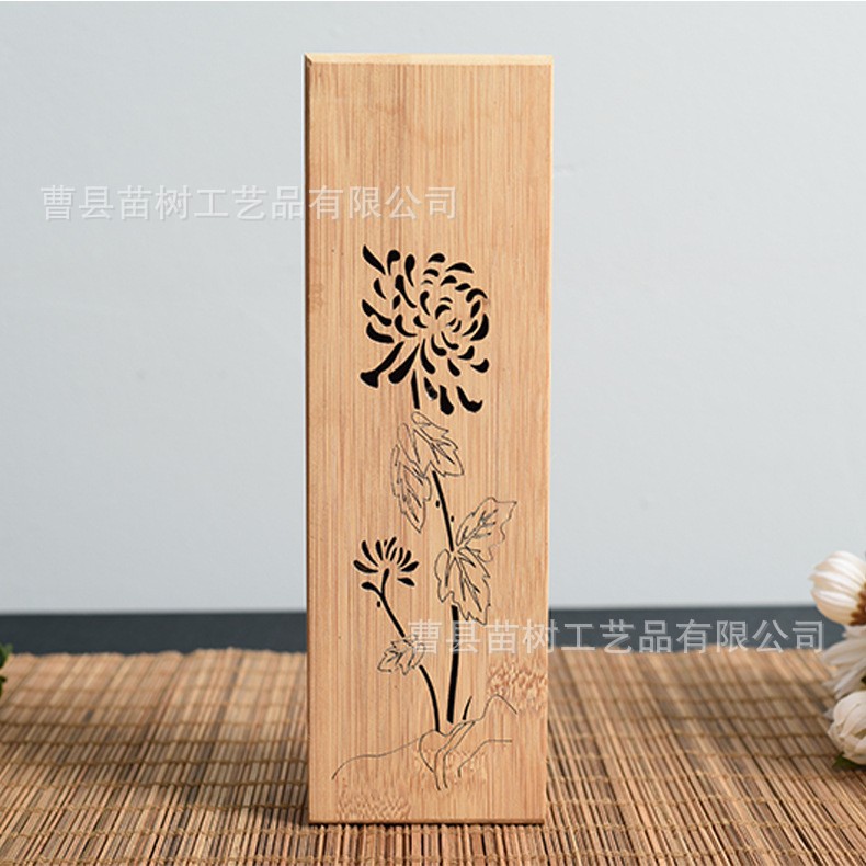 Hollow Rectangular Bamboo Tea Wooden Box Square Wooden Box Wooden Tea Packaging Box Tea Box Bamboo Box