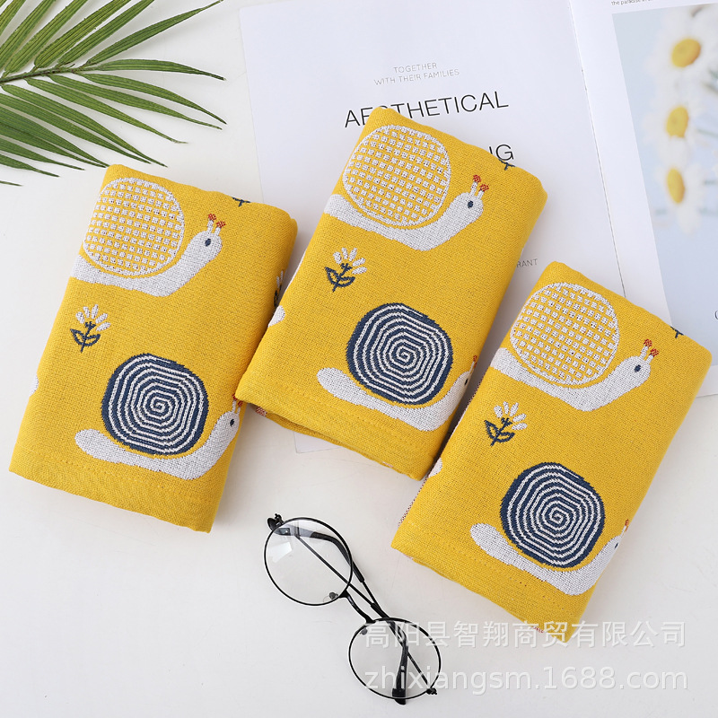 Zhiyang towel four-layer jacquard snail gauze cotton face towel soft absorbent wipe face towel hand gift factory price wholesale