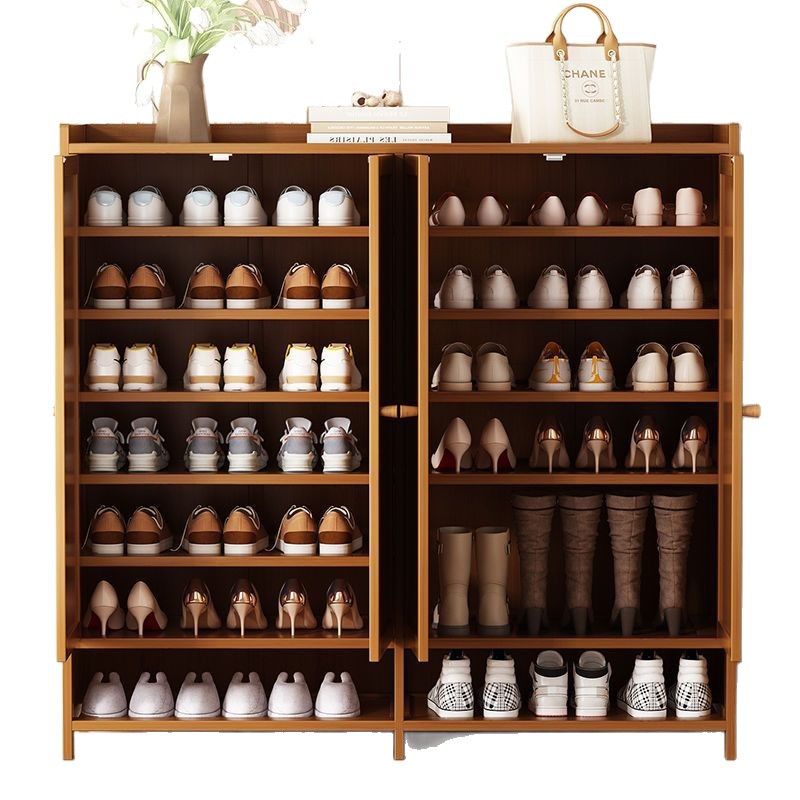 Entrance Shoe Cabinet for Home Indoor Large-Capacity Storage Artifact Clearance Multi-Layer Bamboo Dust-Proof Shoe Cabinet Outside the Corridor