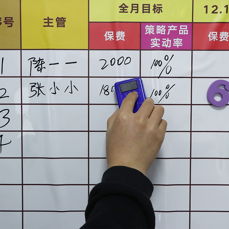 New thickened self-adhesive magnetic whiteboard office teaching and training performance table children's graffiti movable magnetic whiteboard