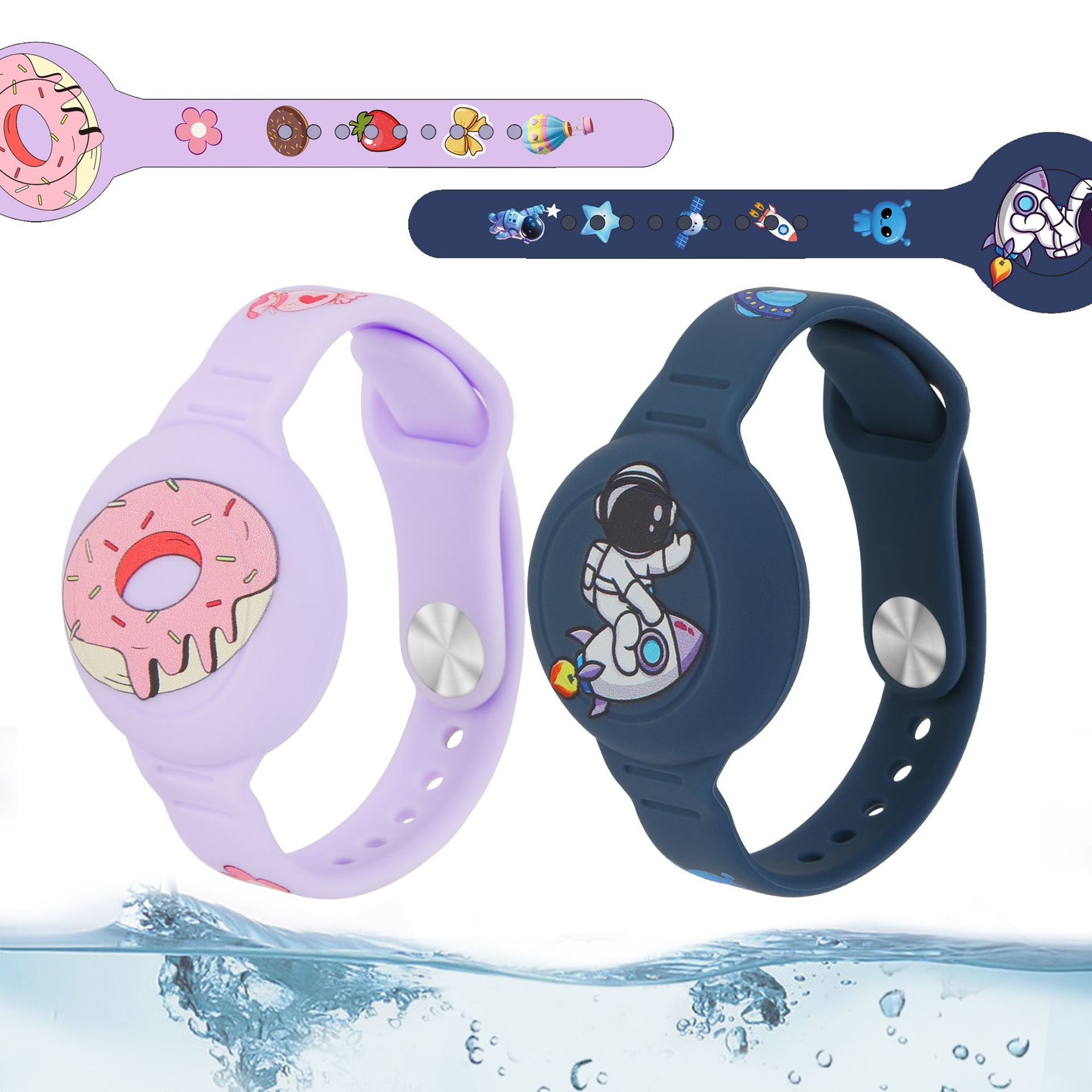 Suitable for Apple Airtag Protective Case Children Cartoon Bracelet Waterproof Strap Anti-lost Locator Silicone Wristband