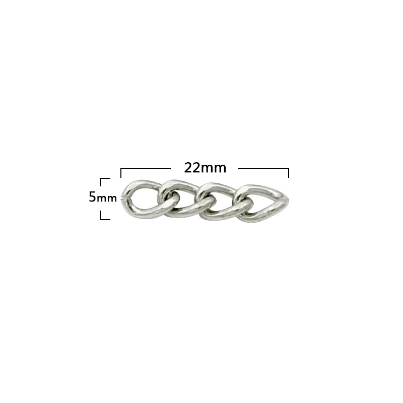 Manufacturer Open Ring Four-Section Chain Eight-Character Ring Crayfish DIY Jewelry Accessories Keychain Dog Buckle Connecting Ring Gold and Silver