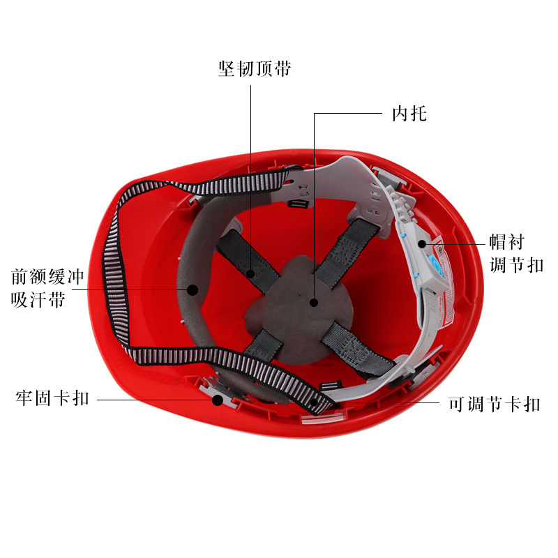 Customized Construction Site Safety Helmet Thickeneded Abs National Standard Test Breathable Anti-Smash Fiberglass Manufacturer Printed Construction Labor Insurance