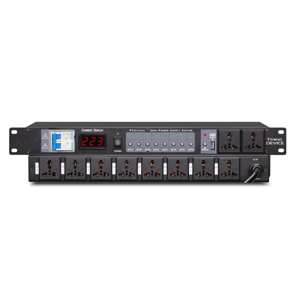 Professional 10-way power sequencer stage power amplifier audio high-power controller socket intelligent sequence manager