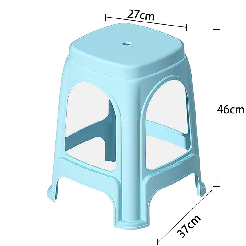Plastic Chair Household Thickened High Stool Stackable Casual Simple Style Bench Outdoor High Plastic Stool