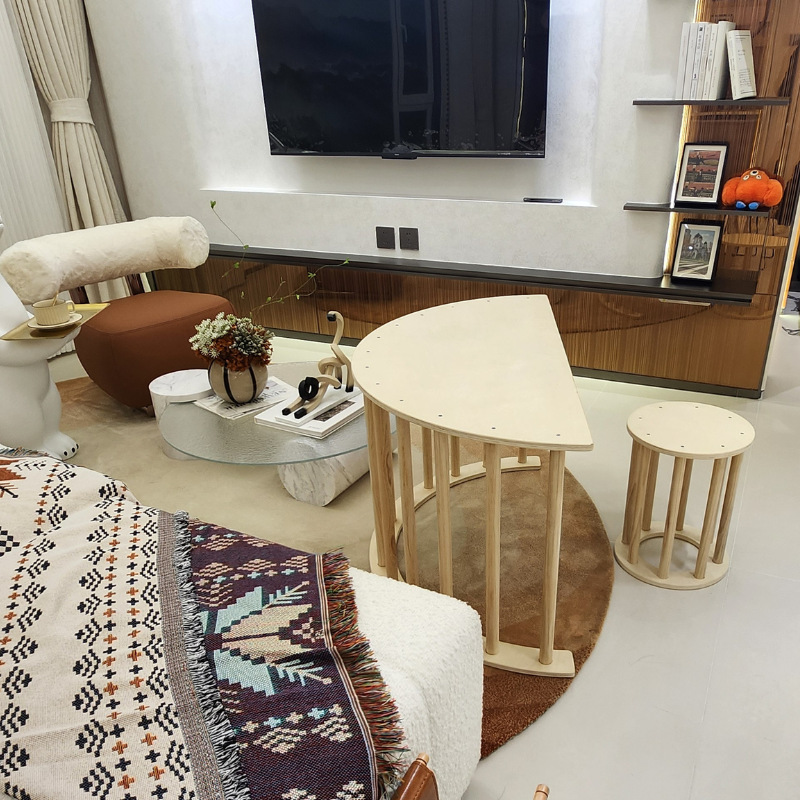 Children's Recliner Baby Rocking Chair Multifunctional Climbing Frame Arch Bridge Rocking Chair Comfort Cradle Combination Slide Rocking Bed