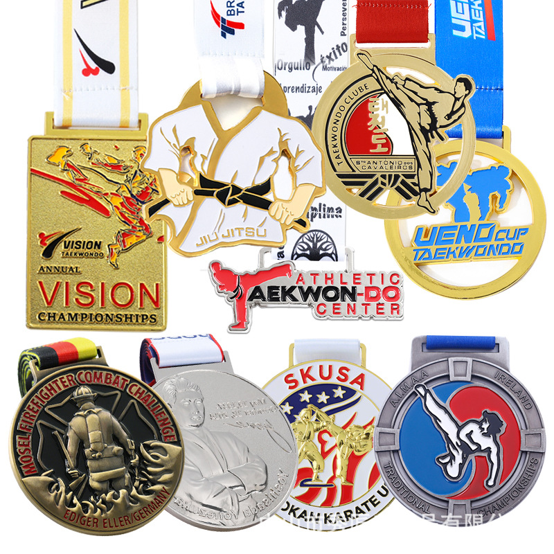 Metal Medal Customized Baking Paint Imitation Enamel UV Print Competition Medal Event Commemorative Medal Games Badge Customized