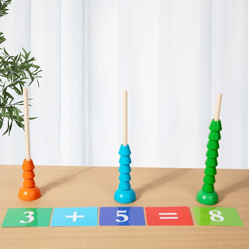 Cross-border geometric matching set column hand-eye coordination color classification cognitive beads beads operation children's educational toys