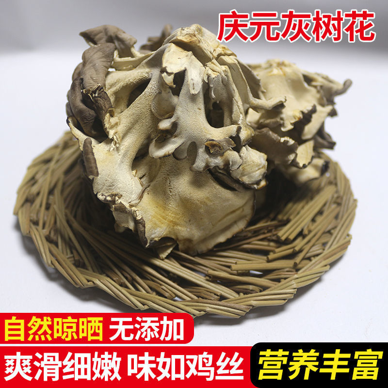 2024 New Ash Tree Flower Mushroom Qingyuan Ash Tree Mushroom Net Weight No Desiccant Firewood Baking Self-produced