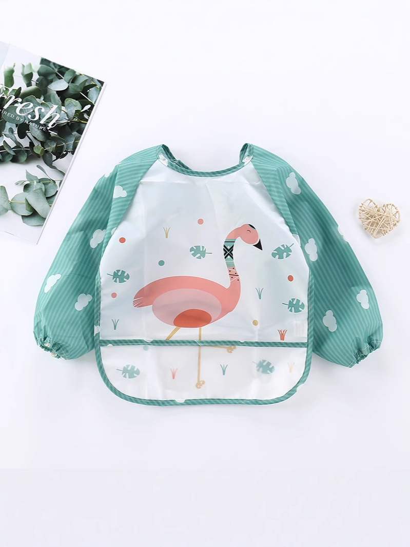 Baby Smock, Reverse Dressing, Kidsren's Long-Sleeved Smock, Male and Female Baby Eating Clothes, Infant Bibs, Bibs, Painting Clothes