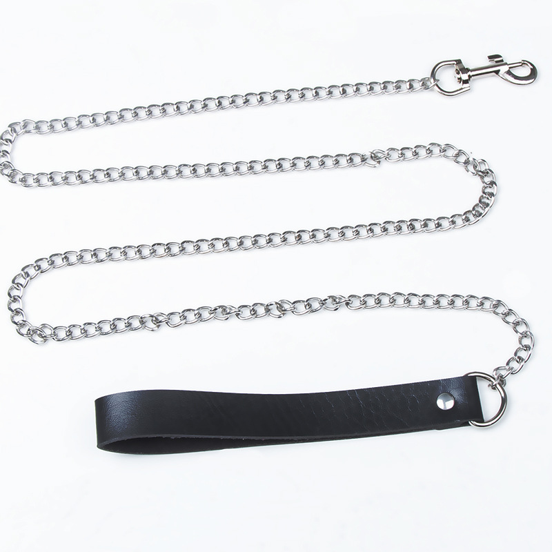 Cross-Border Collar Chain Sm  Device Flirting Couple Traction Rope Leather Bundle Bendable Traction Belt Factory Direct Sale