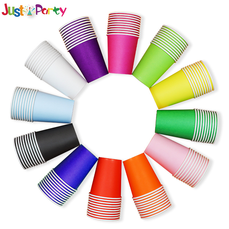 Оптовая продажа одноразовых цветных бумажных чашек для горячего кофе с возможностью печати логотипа