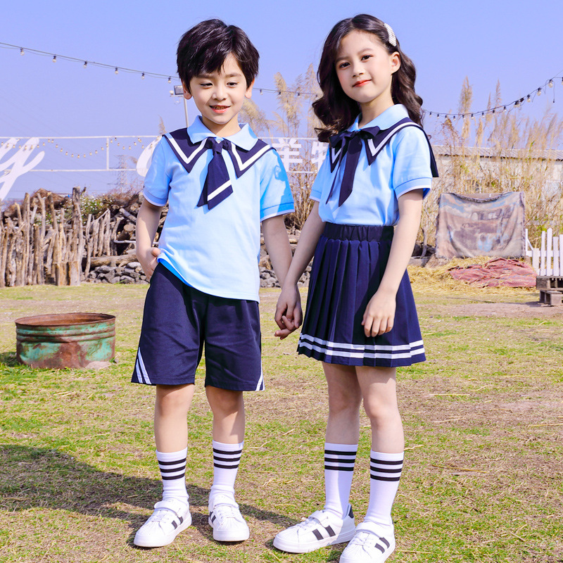 Kindergarten Summer Clothes British College Style Primary School Uniform Summer Graduation Photo Children's Class Clothes