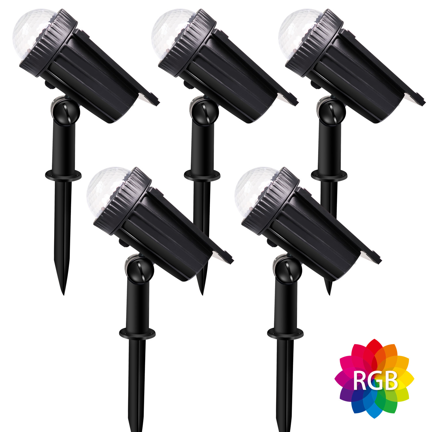 New outdoor solar spotlight lawn projection water drop lamp light wall lamp road courtyard garden light tree lamp