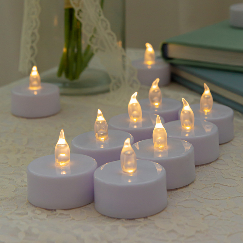 Tea Light Digital Lamp Plastic Artificial Small Tea Light Atmosphere Decoration Bar Proposal Atmosphere Light Led Digital Candle Light