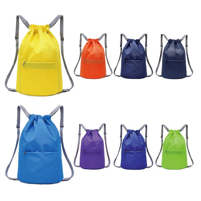 2025 Cross-Border Backpack Simple Men's and Women's Sports Backpack Large Capacity Travel Printing Cycling Drawstring Pocket