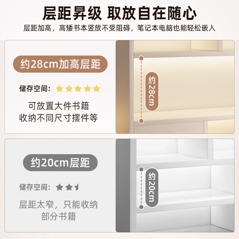 Bookshelf Desktop Storage Rack Simple Student Dormitory Multi-layer Storage Rack Office Desk Layered Rack Table Small Bookcase